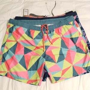 Mad Engine Men's Abstract Colorful Board Shorts